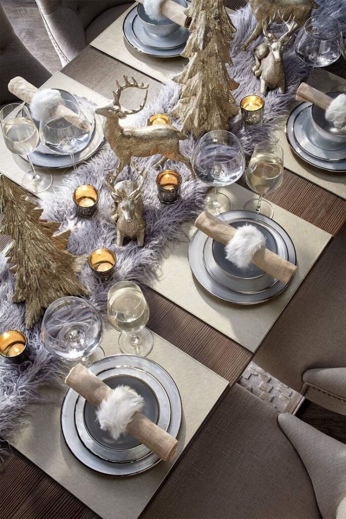 Sculptural object used as a modern dining table centerpiece