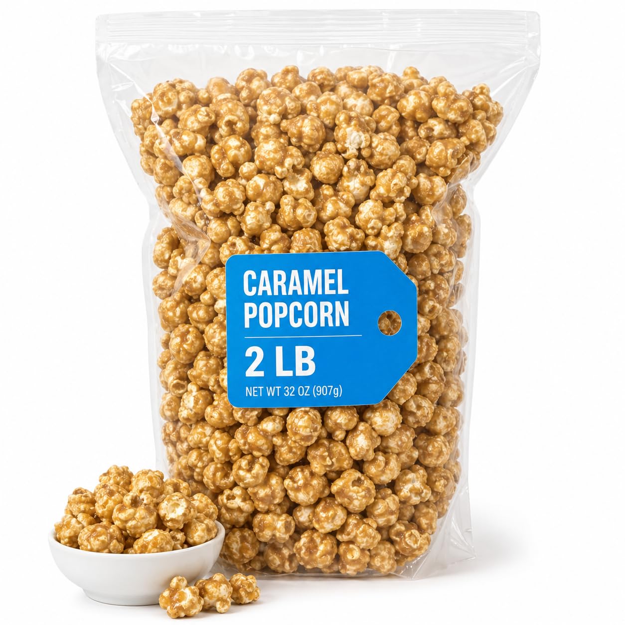 Caramel Popcorn, 2 lb Bag, Sweet Crunchy Gourmet Snack