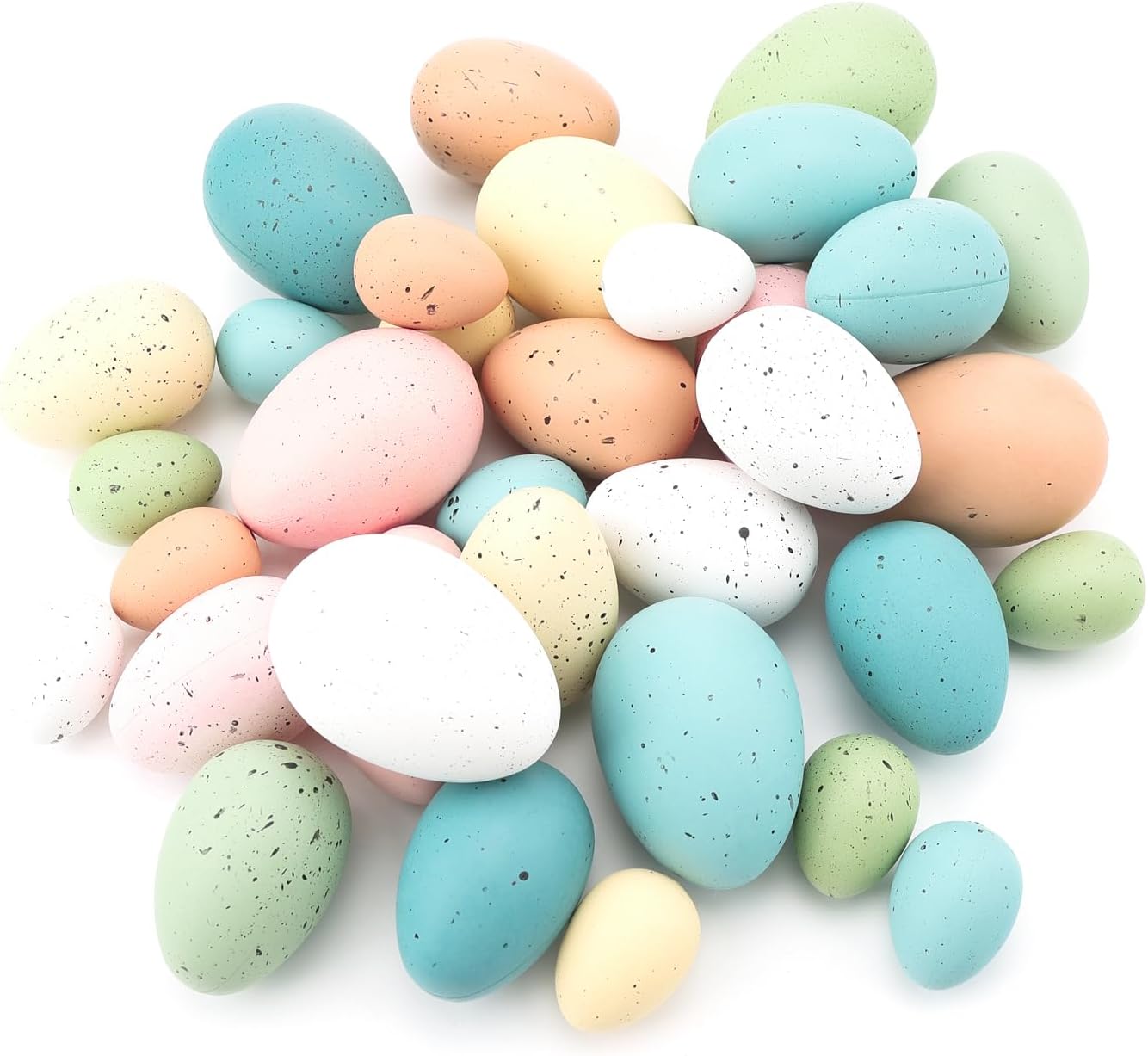 Speckled Pastel Easter Eggs, 36 Pcs, Assorted 3 Sizes, Bowl and Vase Filler