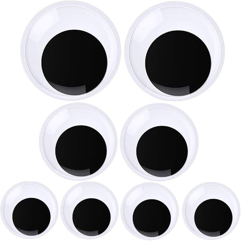 Giant Self-Adhesive Wiggle Googly Eyes, 8 Pcs, for DIY