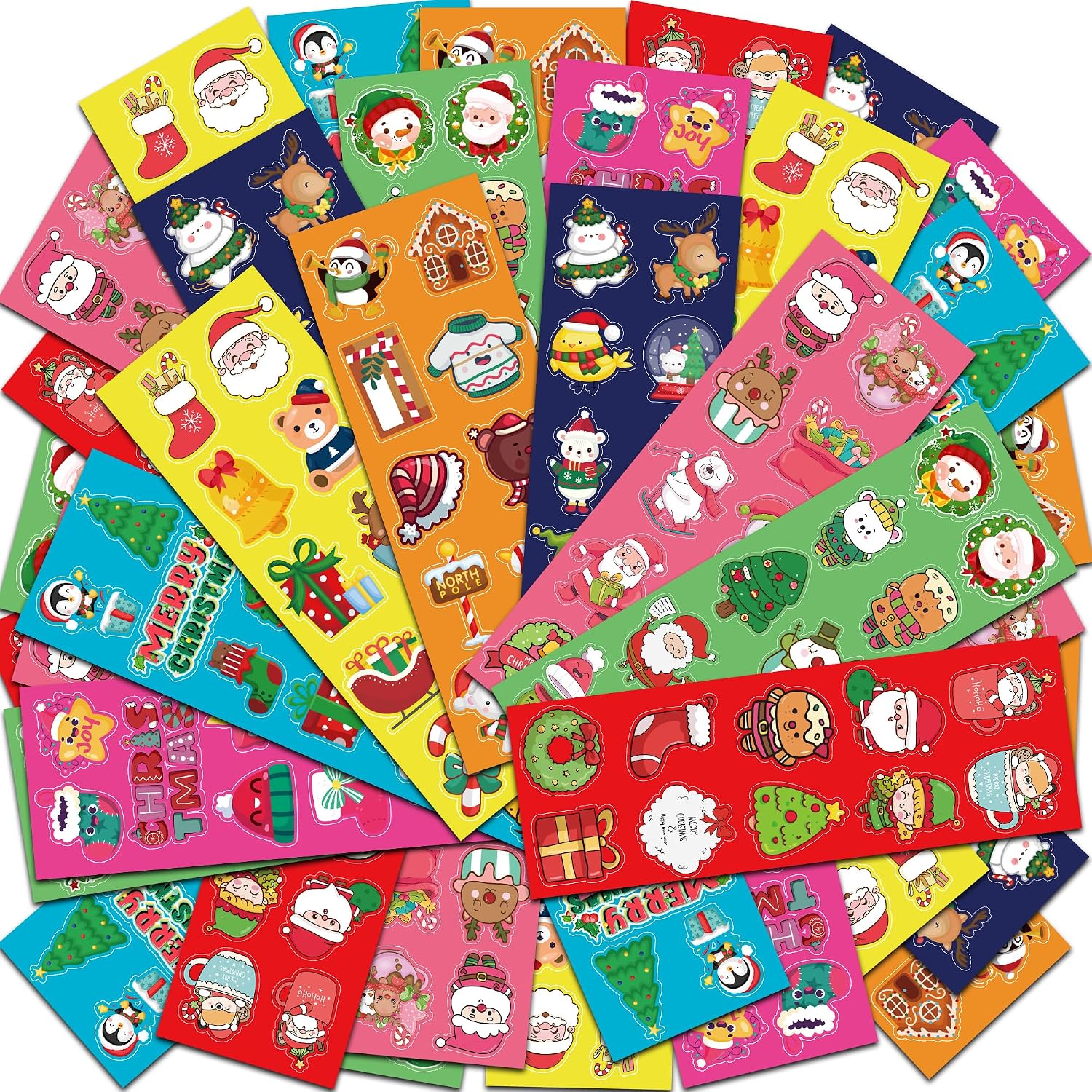 Christmas Stickers for Kids, 40 Sheets, 400 Stickers