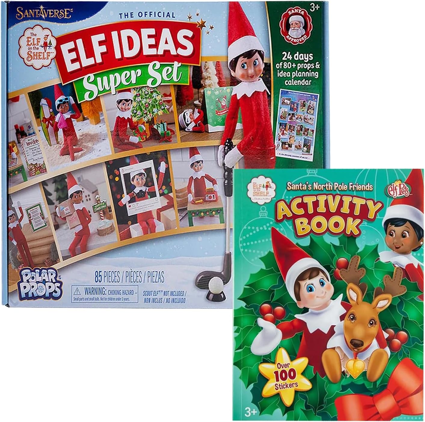 The Elf on the Shelf Bundle: Official Elf Ideas Super Set and Santa's Activity Book