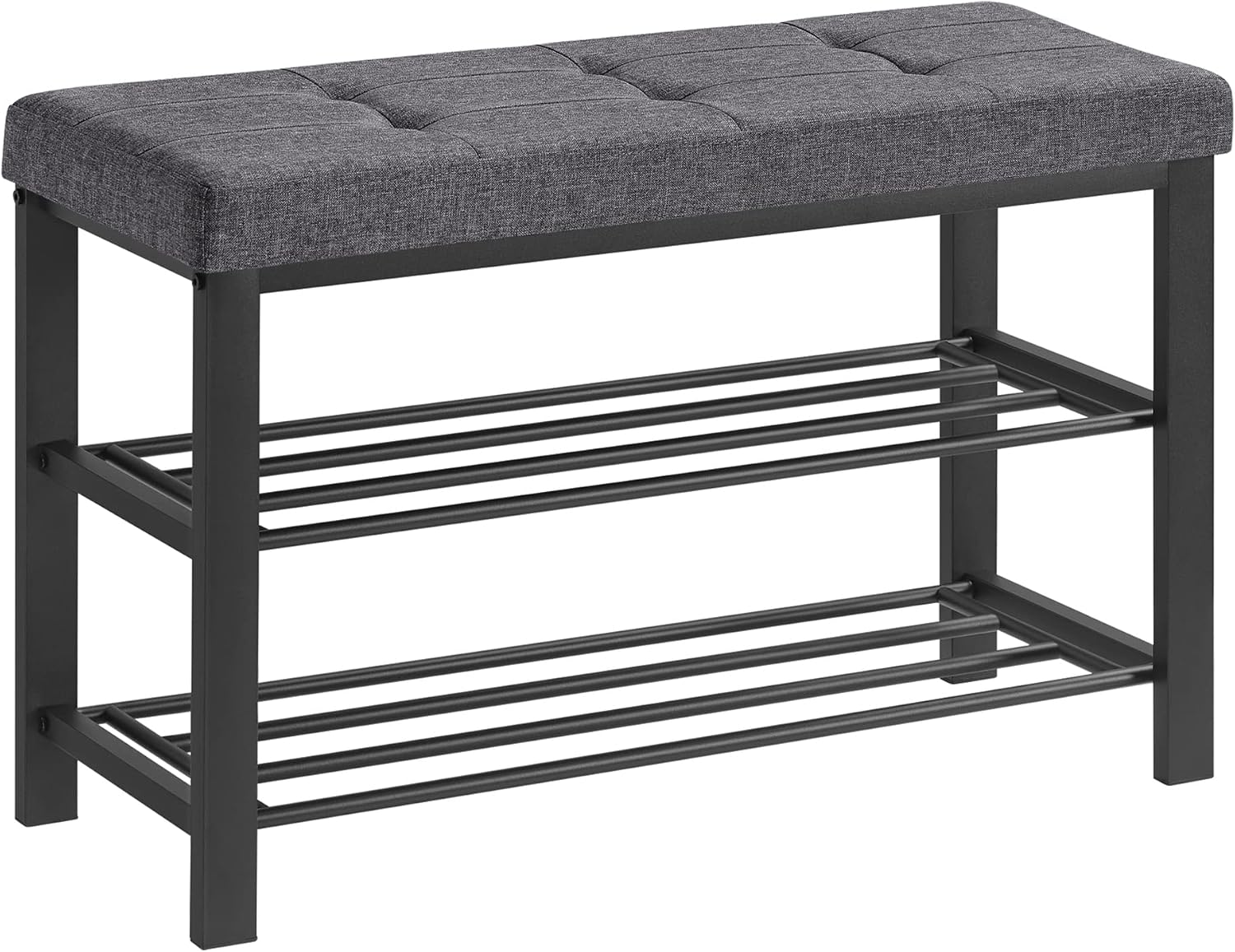 SONGMICS Shoe Storage Bench with Cushion, Entryway Bench