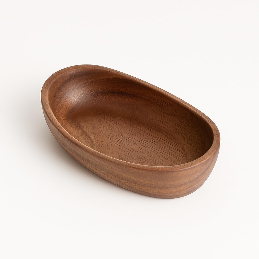 Wooden Bowl for Keys, Walnut Catchall Bowl for Entryway