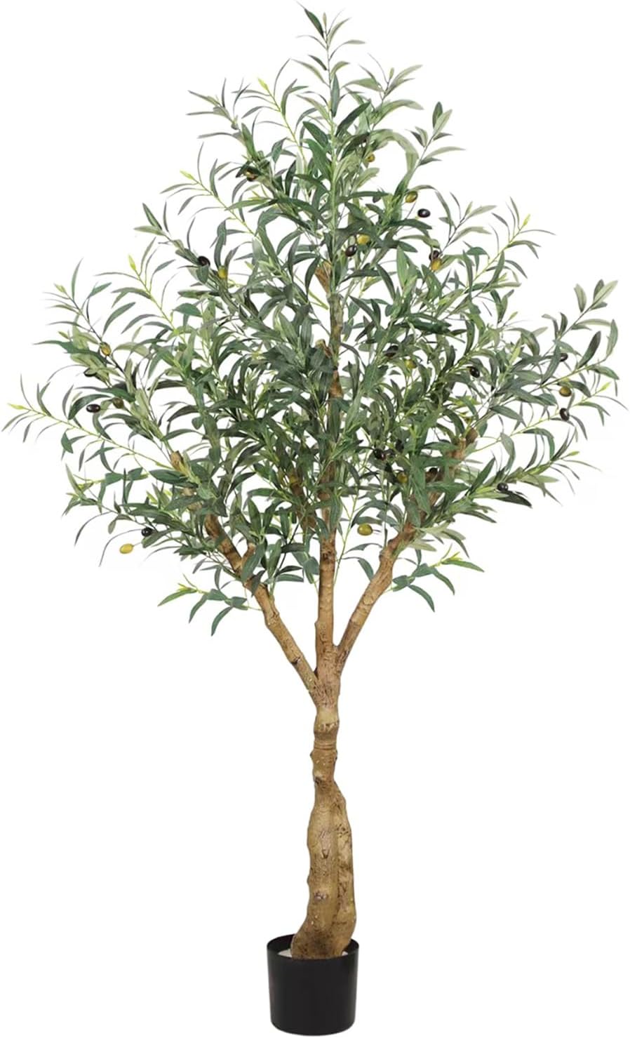 5FT Tall Faux Olive Tree with Lush Leaves and Lifelike Fruits