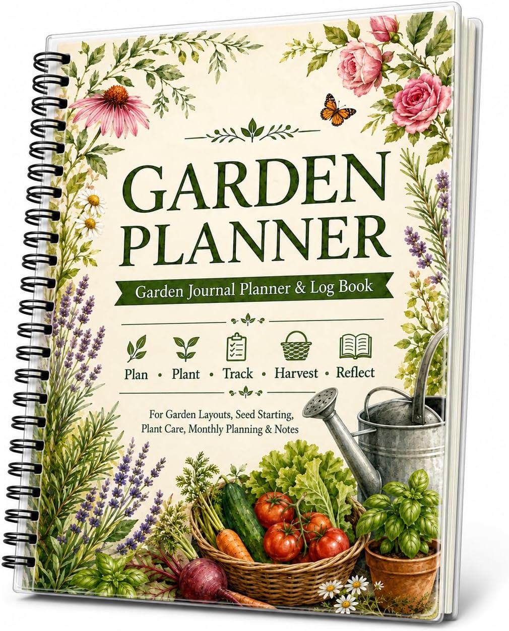 Garden Planner and Log Book with Monthly and Weekly Checklists