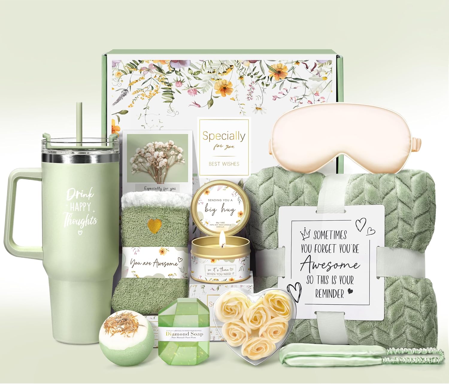 Vanilla Relaxing Spa Self Care Gift Basket for Women