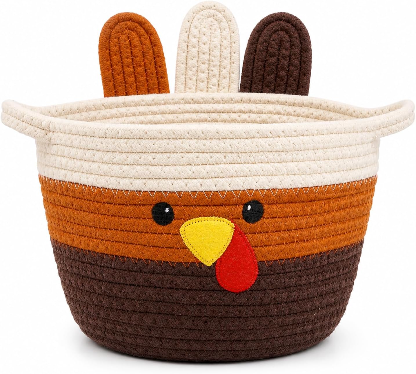 Orange Turkey Cotton Rope Empty Thanksgiving Gift Basket