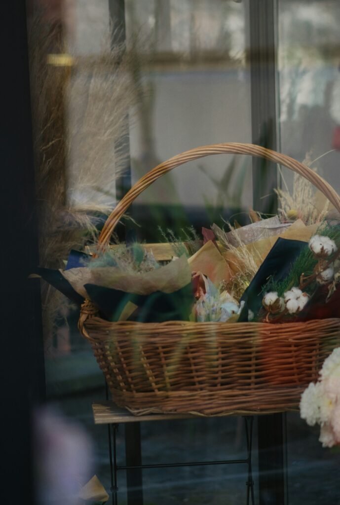 A playful fall birthday gift basket built around personal taste