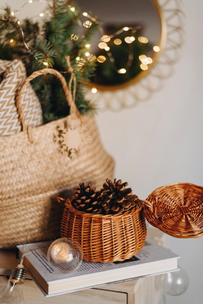 A cozy fall-themed gift basket ready for any occasion