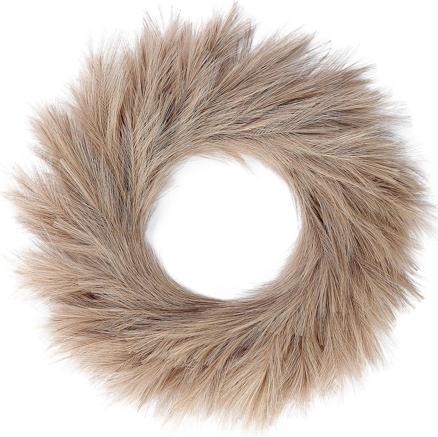 Sggvecsy 26 Inch Faux Pampas Grass Wreath for All Seasons