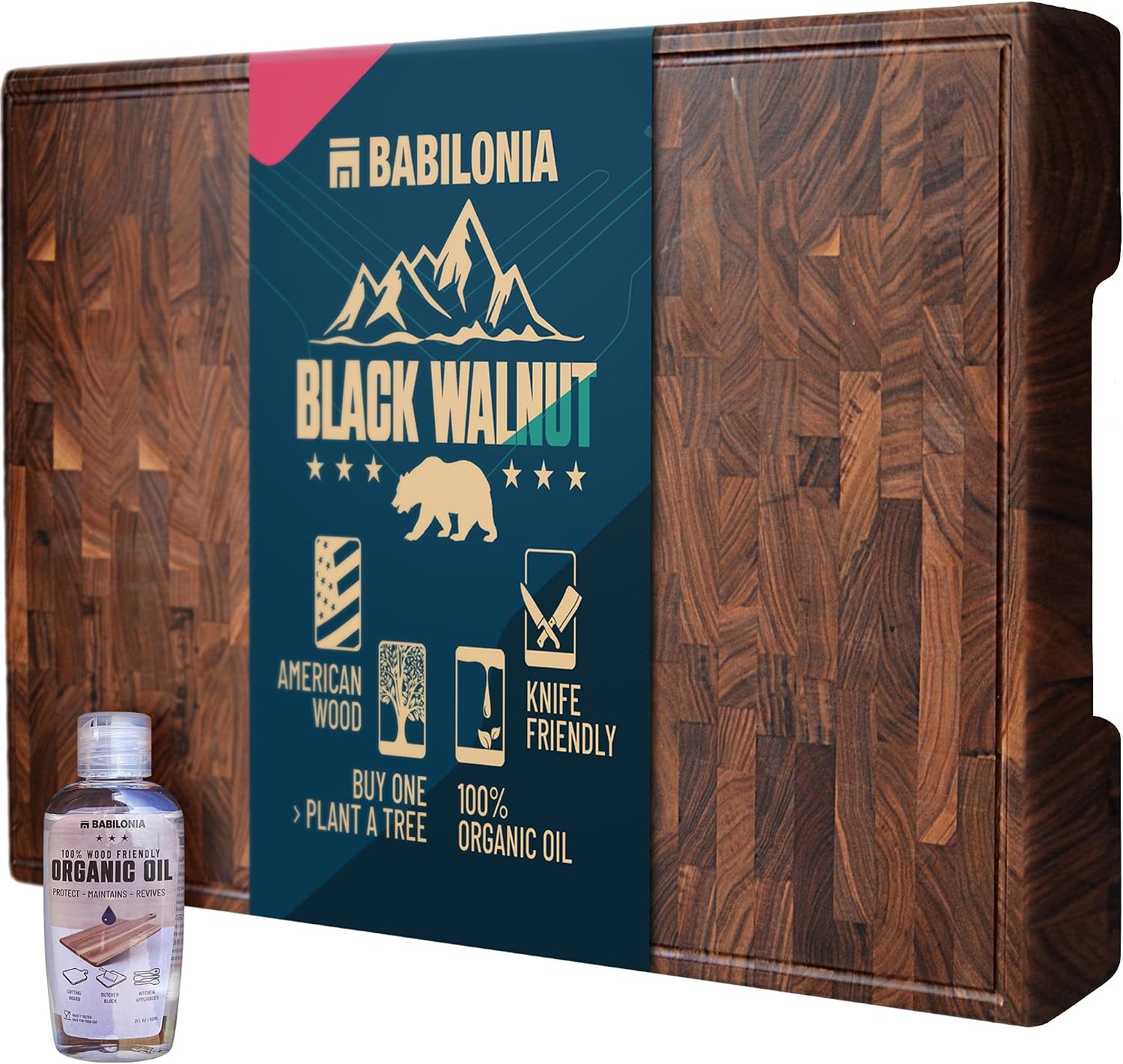 American Walnut End Grain Butcher Block Cutting Board
