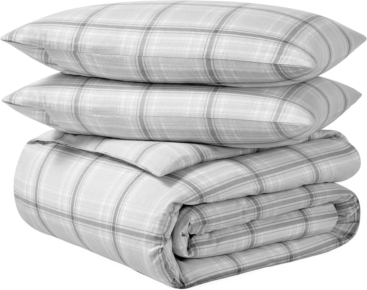 Bare Home Flannel Duvet Cover Set, Queen, Glencoe Tartan Plaid