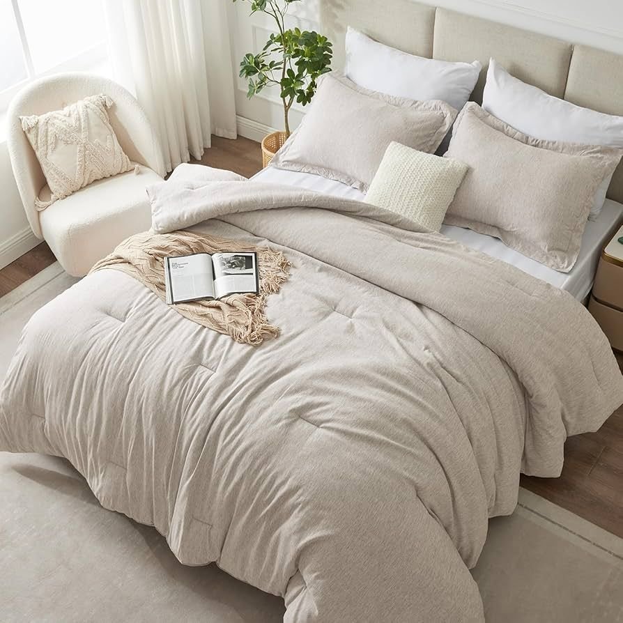 High-quality fluffy duvet insert creating volume on a bed