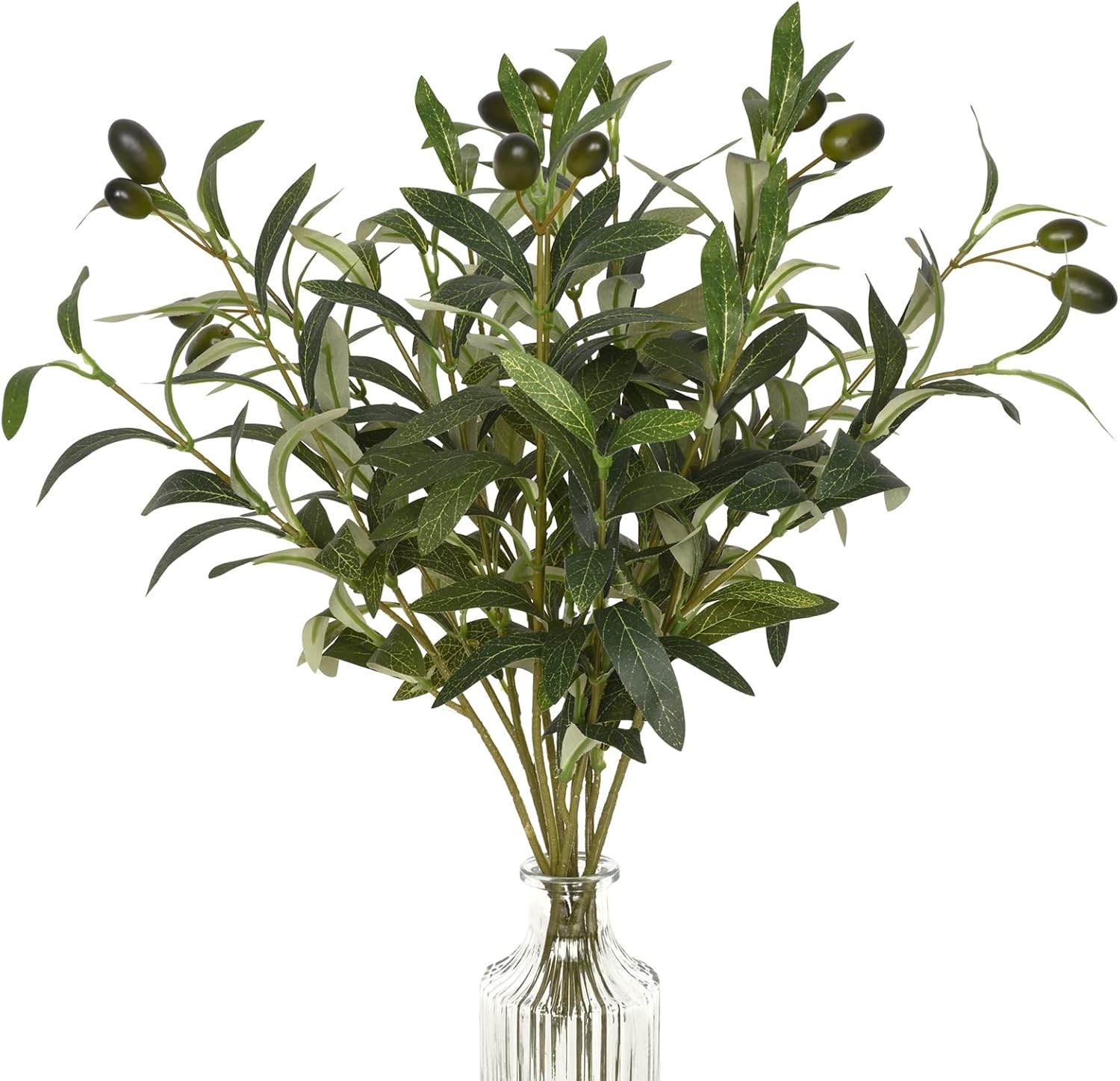 Waipfaru Faux Olive Branches for Vases, Lifelike Olive Tree Stems