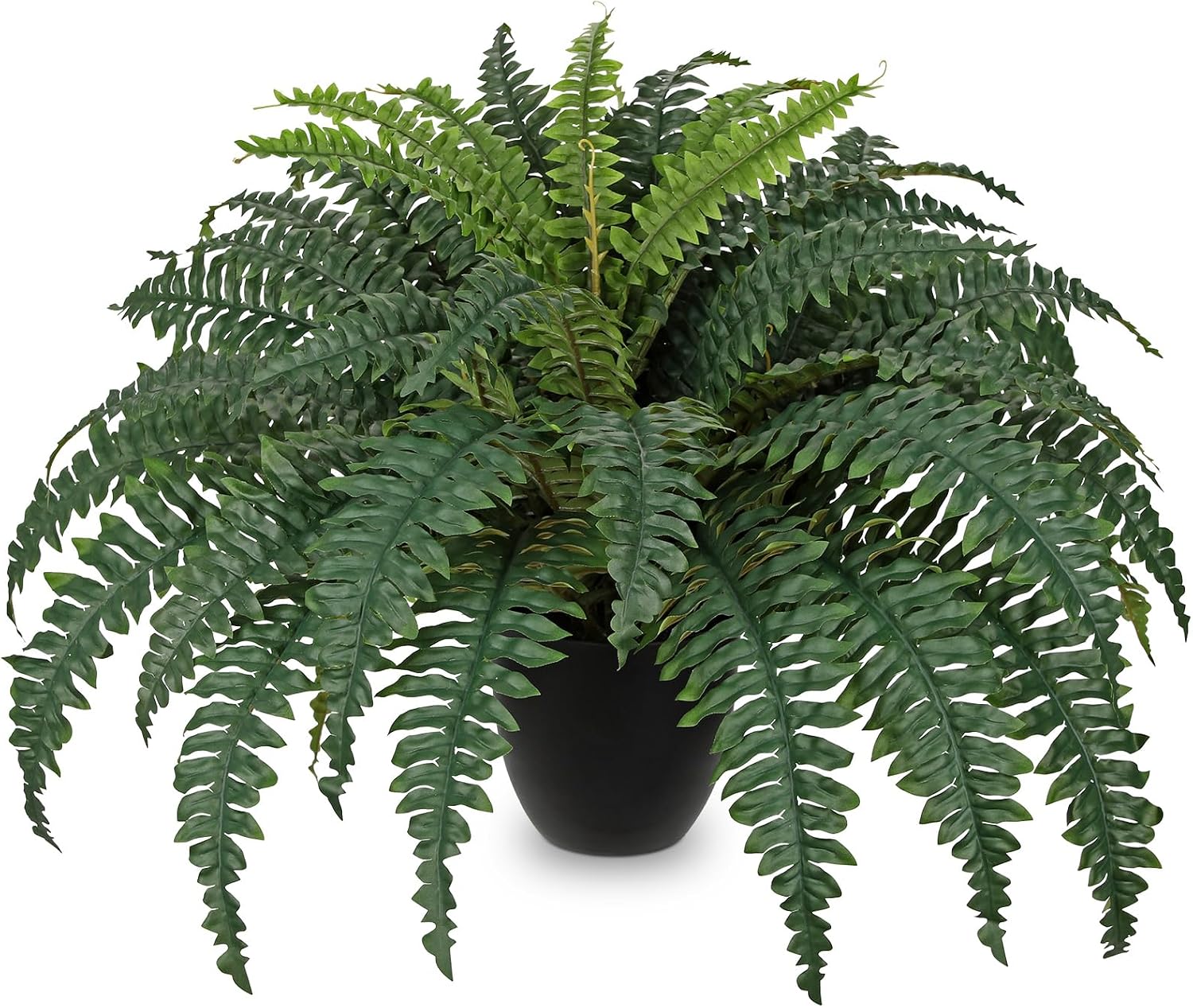 Hollyone Artificial Large Boston Fern Potted Plant, 25.5 Inch, Indoor Outdoor