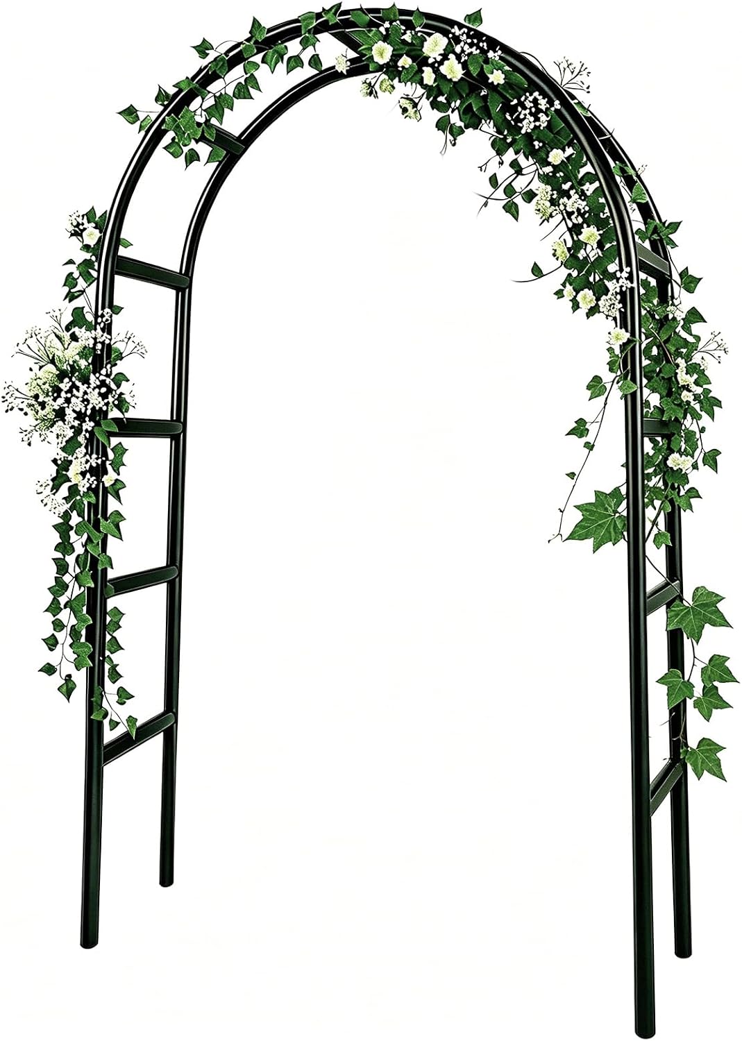 RUBFAC 7.8 ft Metal Garden Arch Trellis for Climbing Plants