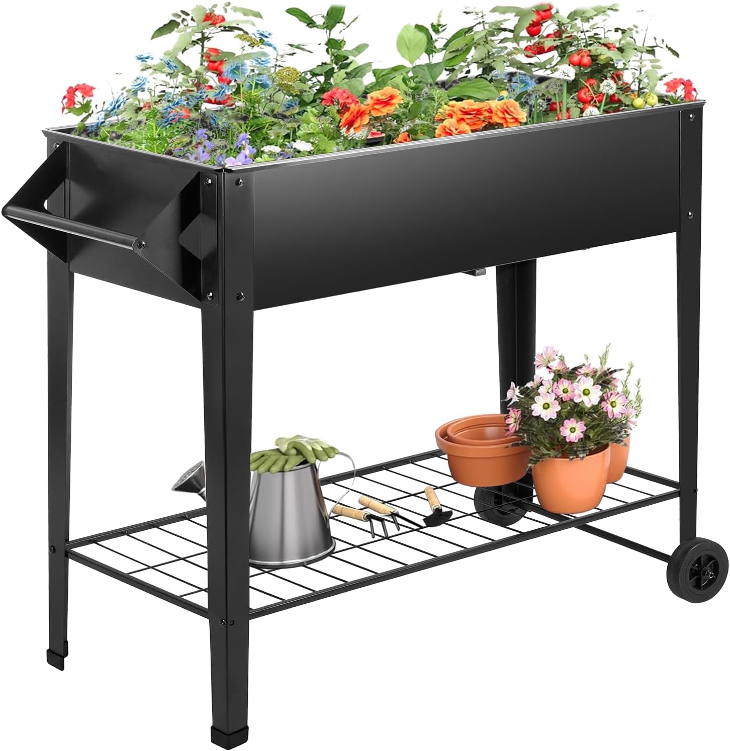 Kendane 32 Inch Elevated Raised Garden Bed, Outdoor