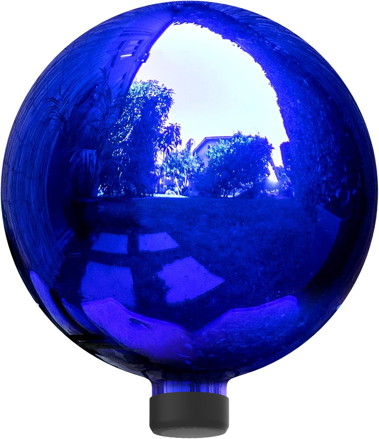 Alpine Corporation 10 Inch Glass Gazing Globe, Indoor and Outdoor, Blue