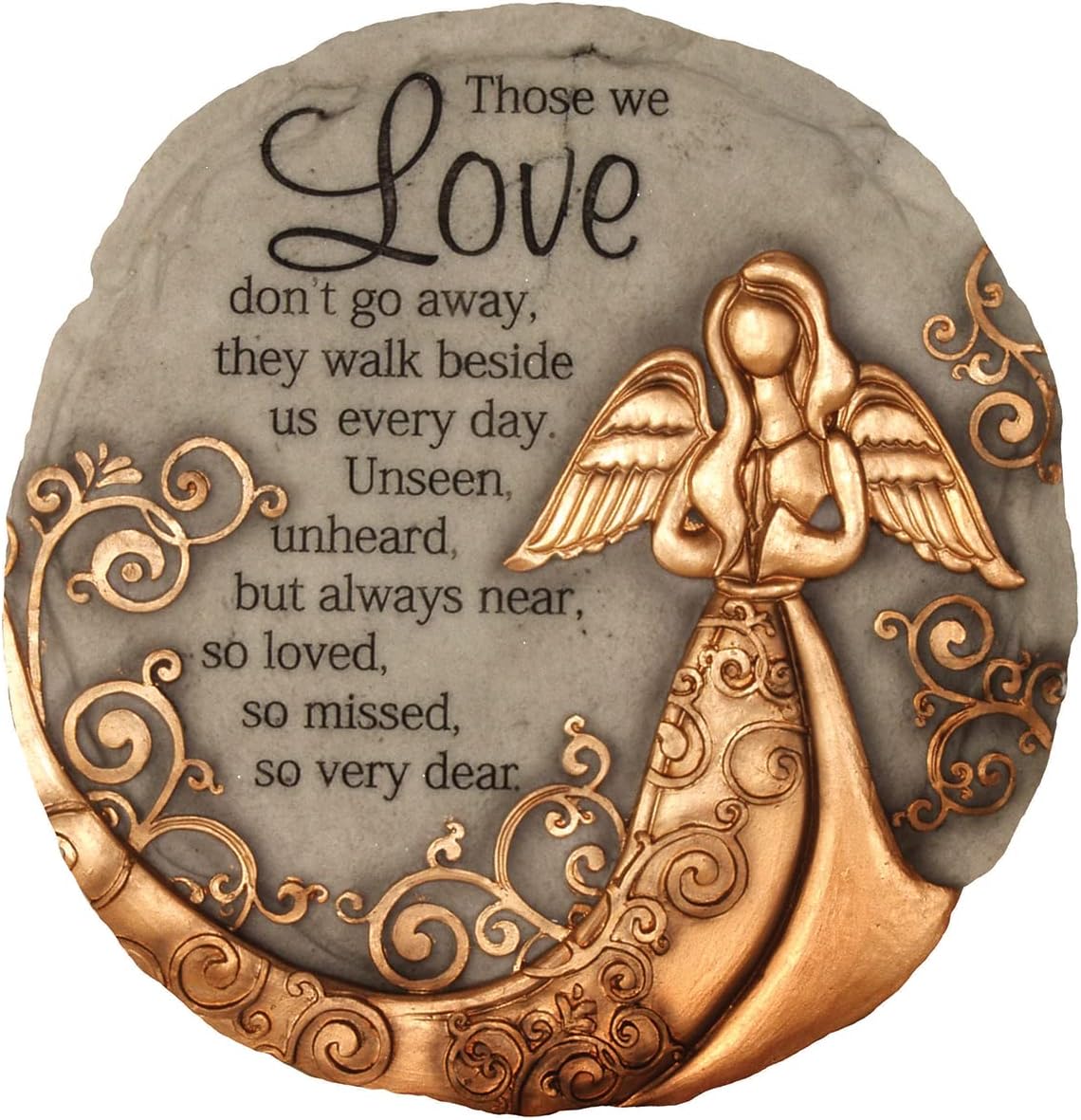 Spoontiques Bronze Angel Stepping Stone, Decorative Garden Stone