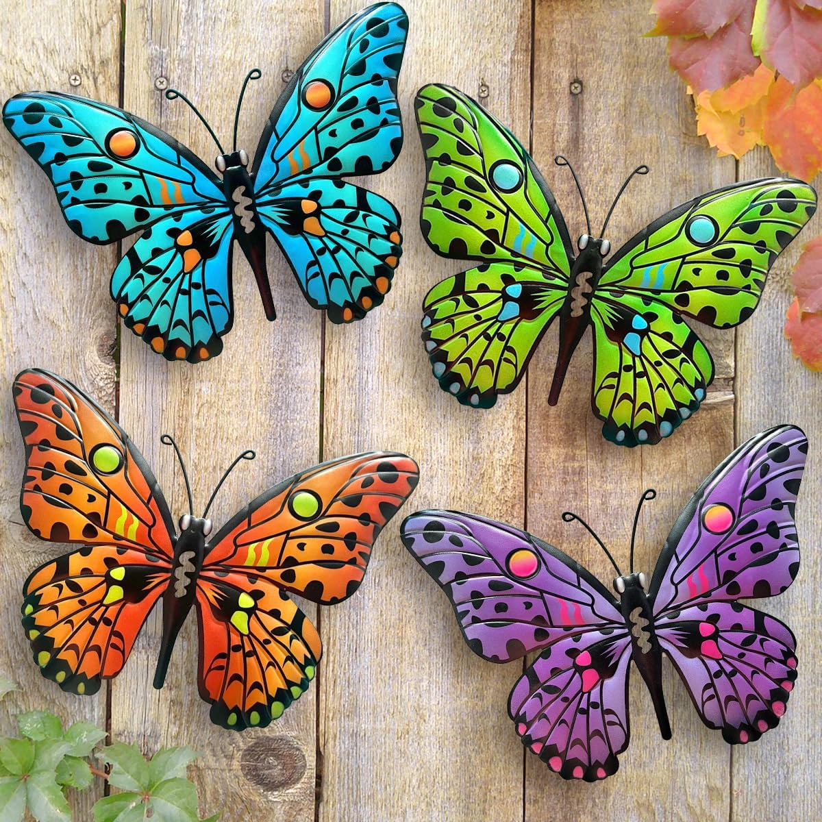 Metal Butterfly Wall Decor, 9.6 Inch, Outdoor Fence Wall Art