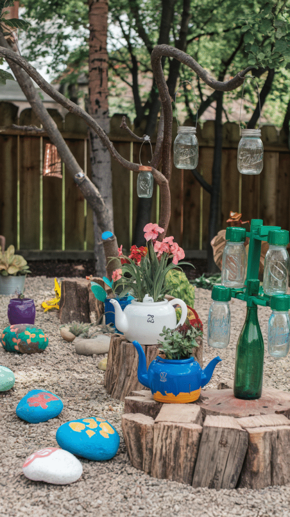 Simple DIY garden art project adding personal charm to the yard