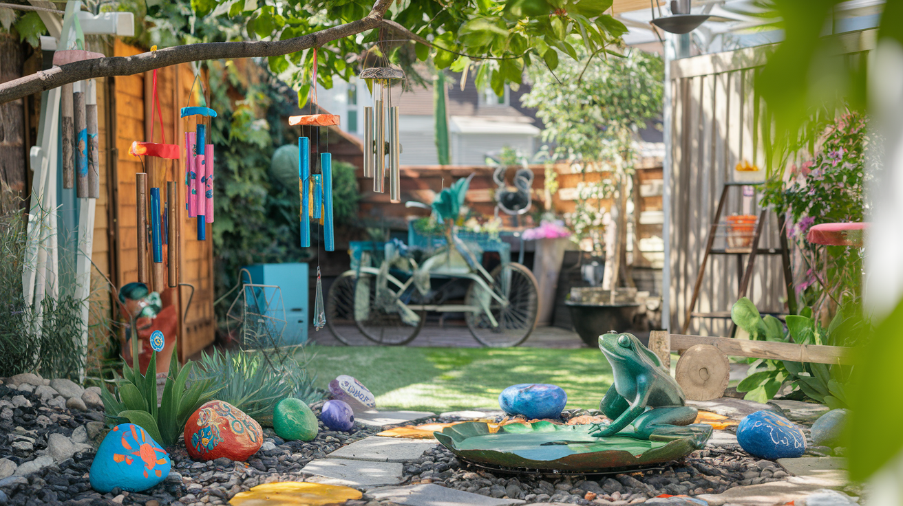 Stunning garden art adding charm to an outdoor space