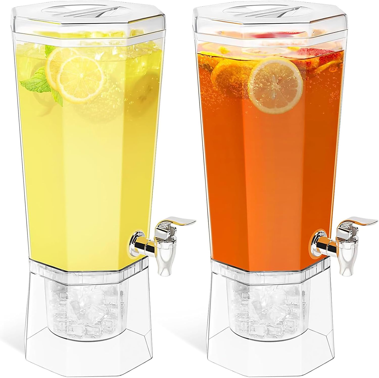 Lifewit 1 Gallon Drink Dispenser for Party, 2 Pack, Leak-Proof Spigot
