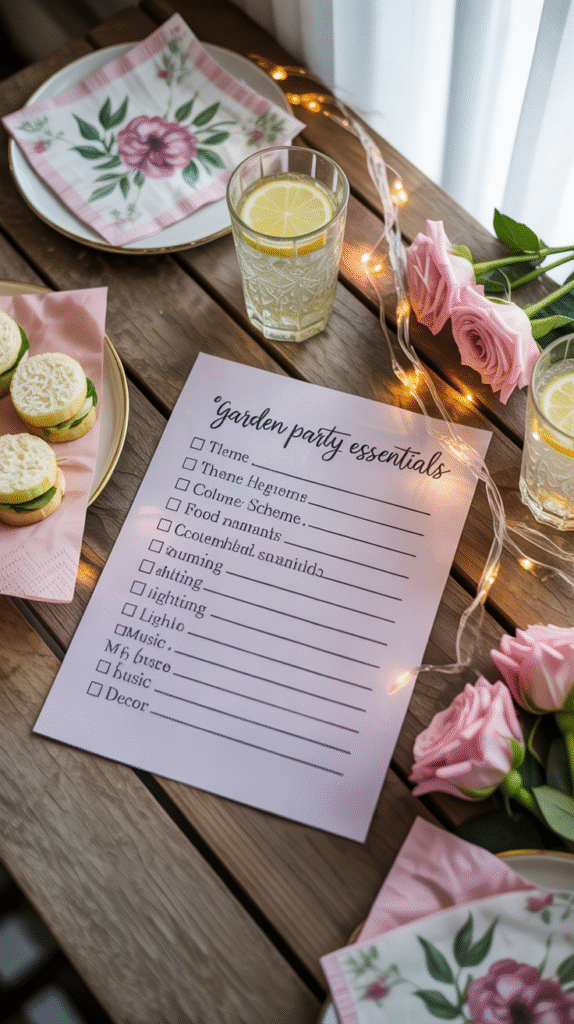 Essential garden party checklist ensuring nothing gets overlooked