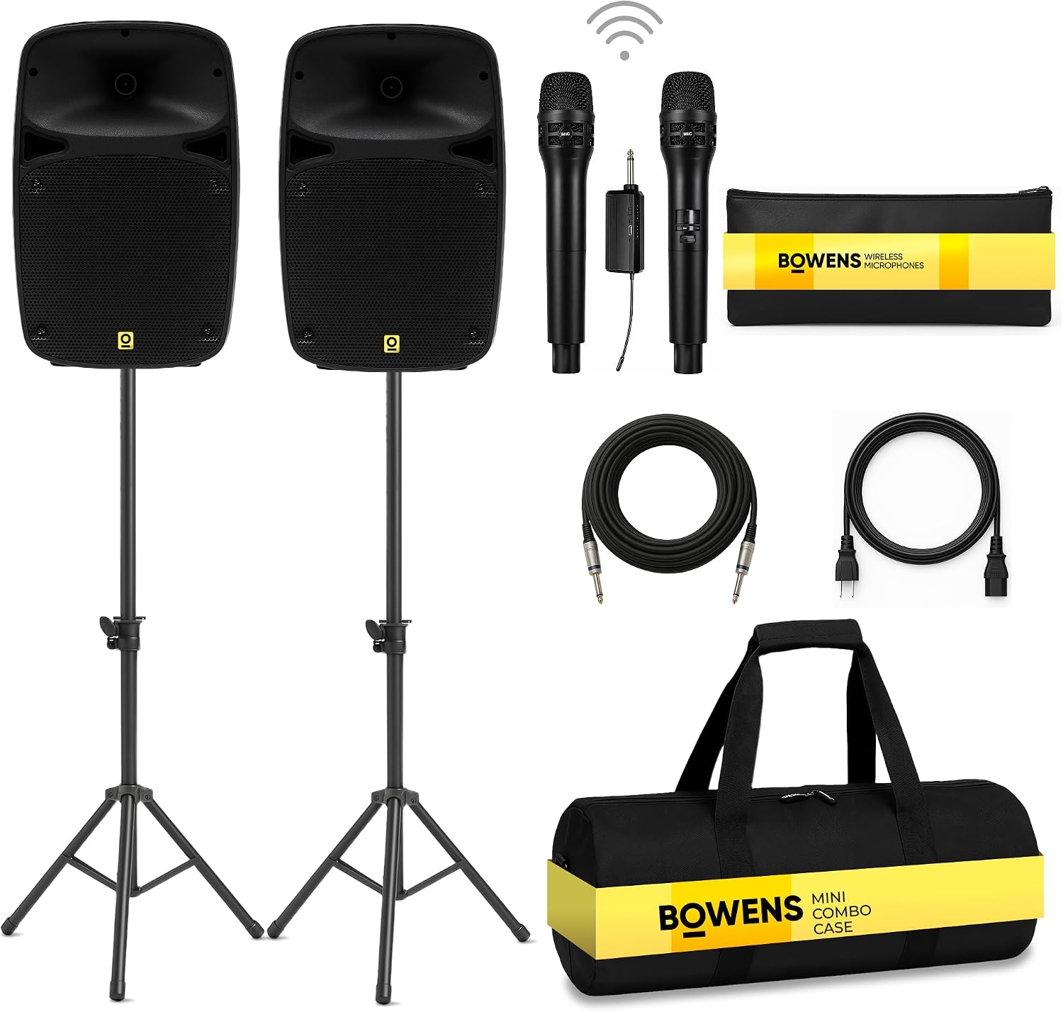 Bowens Dual 8 Inch 400W Portable PA System, Bluetooth, USB/SD, LCD and Remote