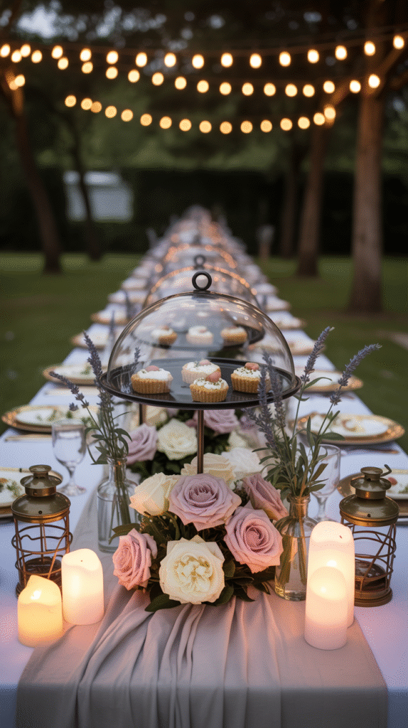 Citronella candles woven into decor keeping bugs away tastefully