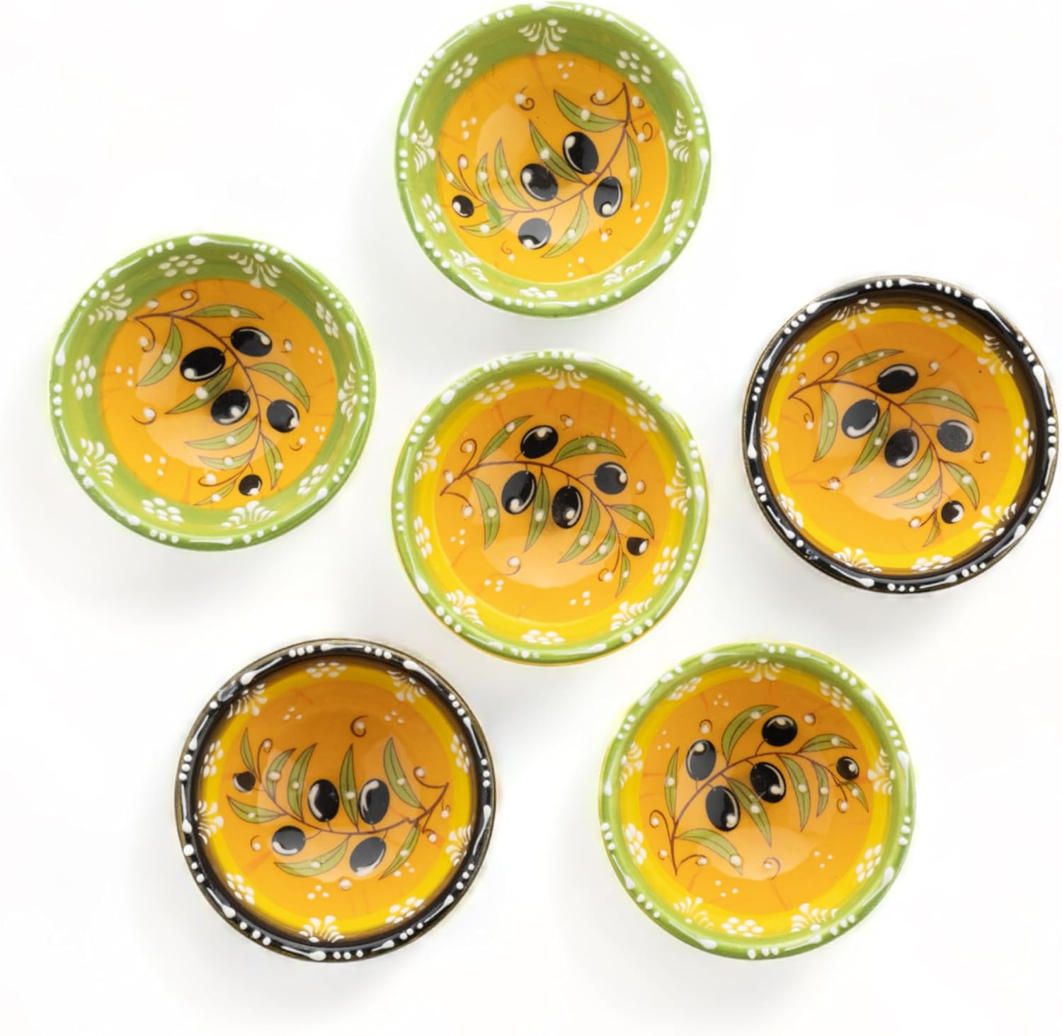 Ceramic Small Dipping Bowls, Set of 6, 3.5 Oz, Handmade