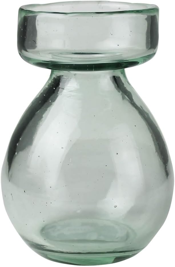 HomArt Recycled Glass Bulb Vase, Clear