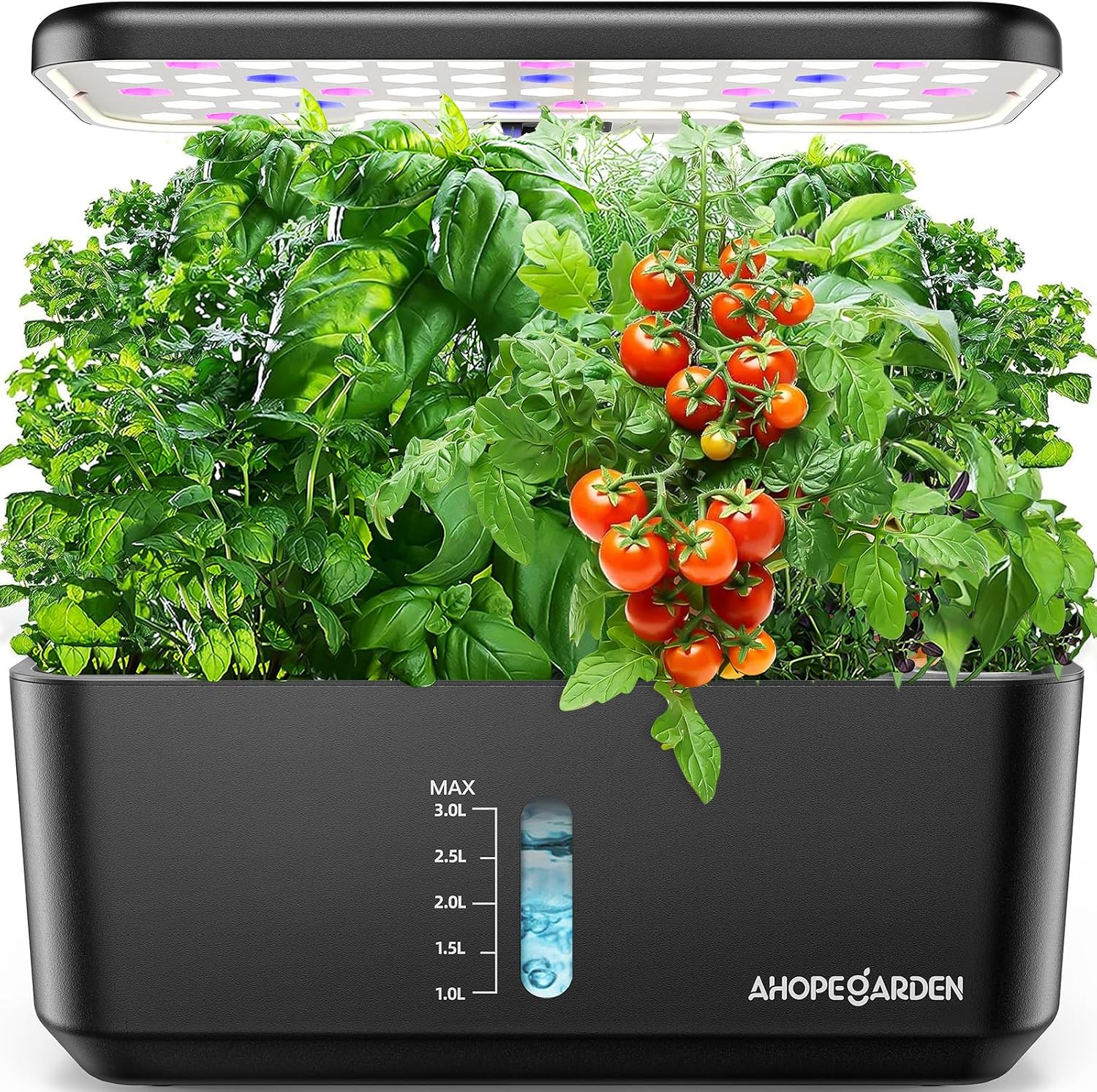 Ahopegarden Indoor Hydroponics Growing System, 10 Pods, with LED Light
