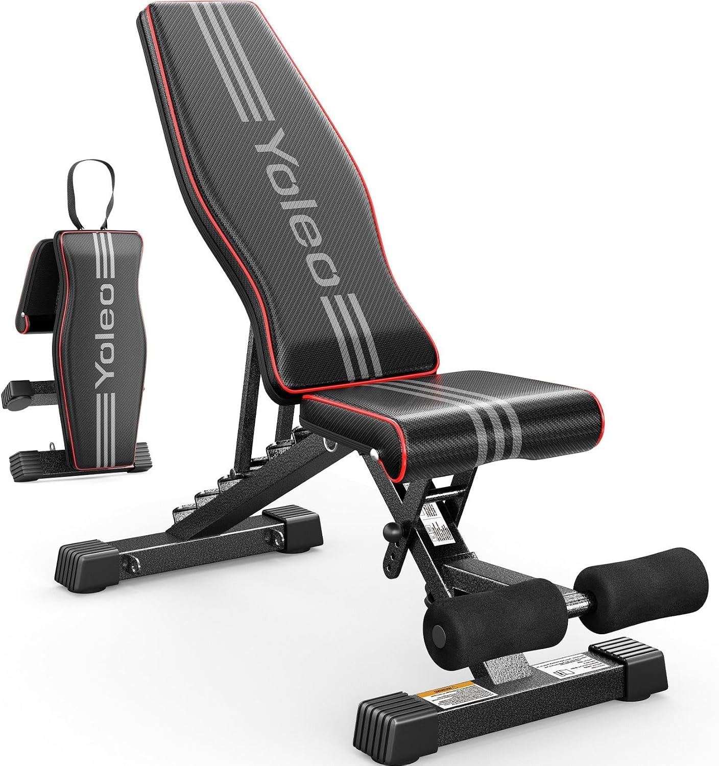 YOLEO Adjustable Weight Bench, ASTM-Certified, 827 lb Capacity