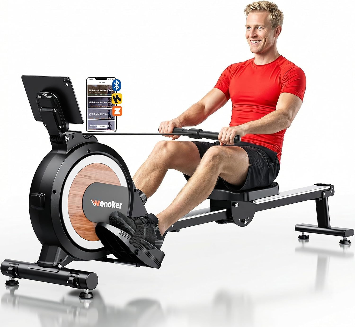 Wenoker Magnetic Rowing Machine for Home, Quiet and Smooth, Full Body Workout