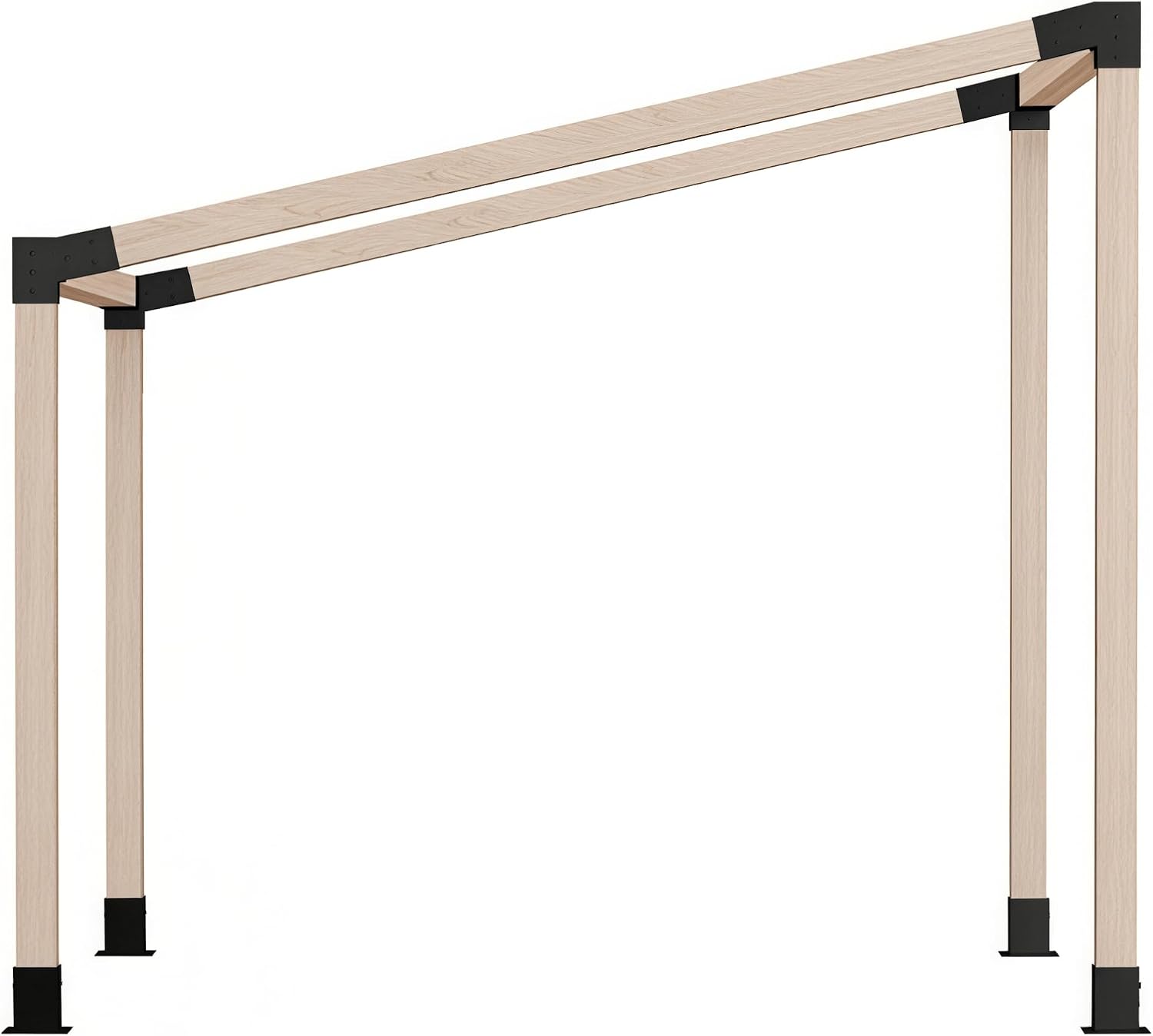 JEXALINE Pergola Kit for 4x4 Lumber, Heavy Duty Slanted Roof Brackets