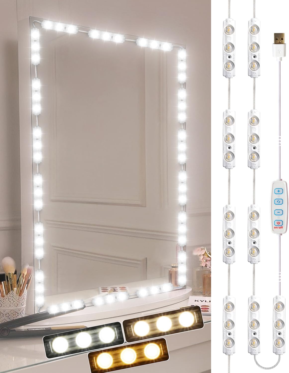 LED Vanity Mirror Light Strip, Makeup Lights for Mirror