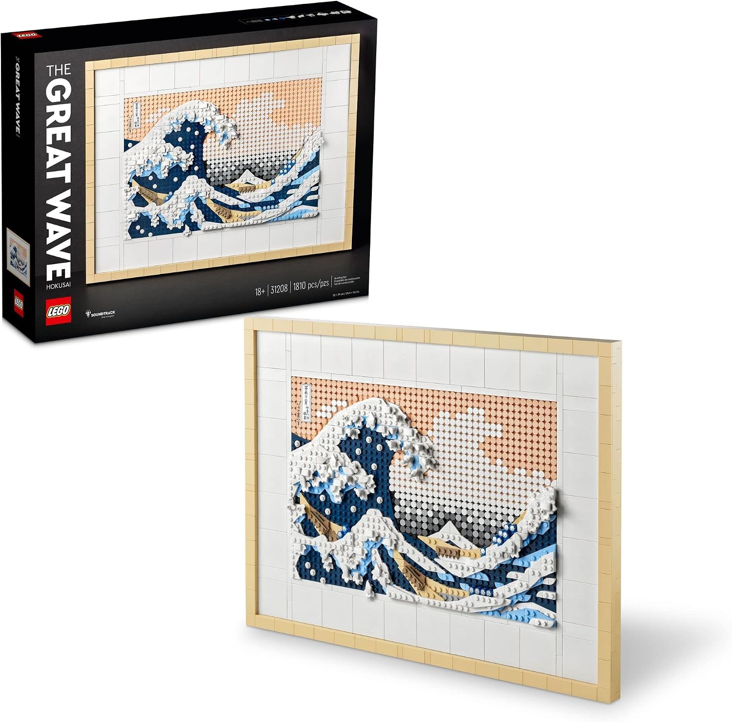 LEGO Art Hokusai The Great Wave Framed Japanese Wall Art Building Set