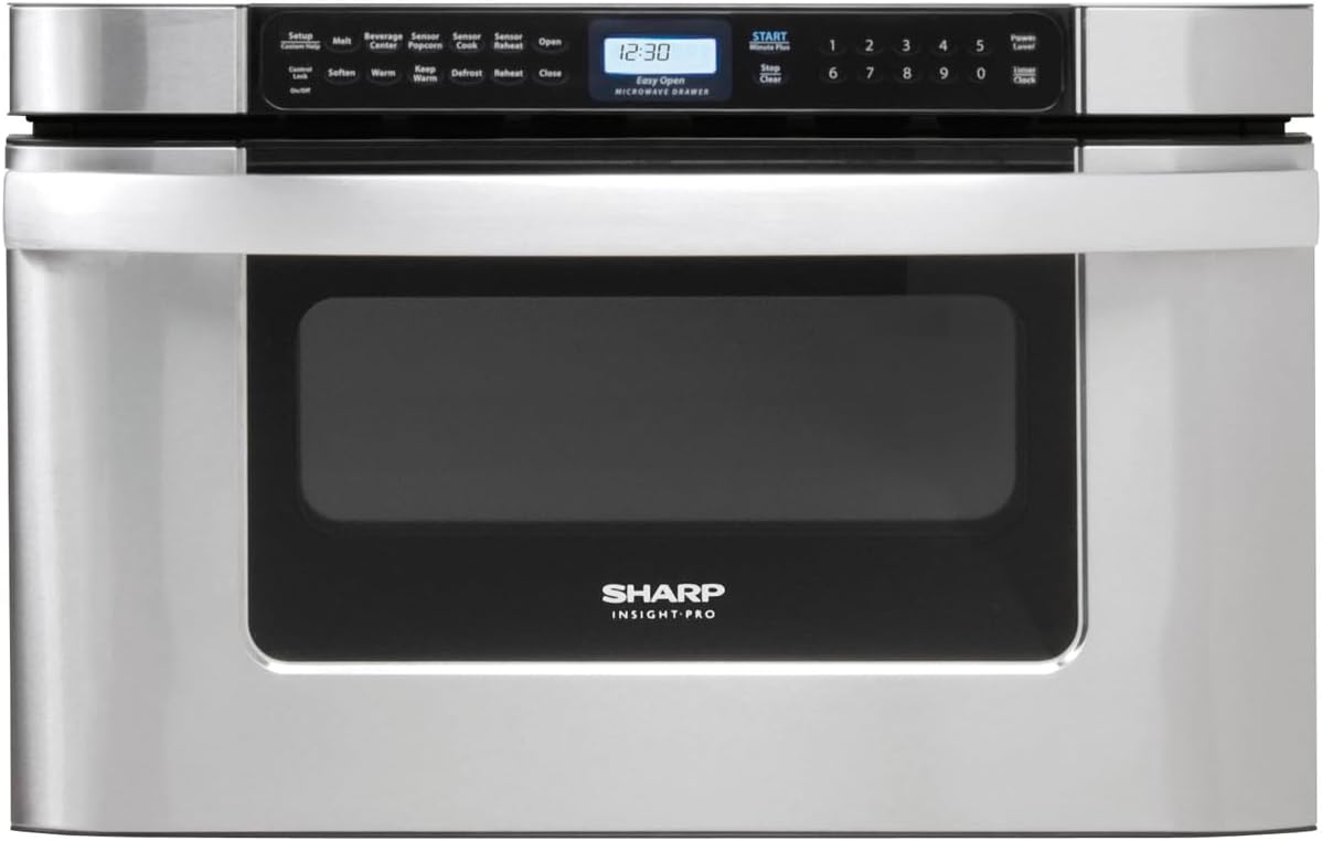 Sharp KB6524PSY 24 Inch Built-In Microwave Drawer Oven, 1.2 Cu Ft