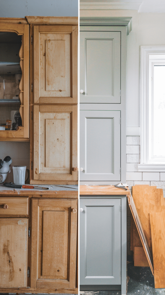 Refaced cabinet doors delivering a full-replacement look for less