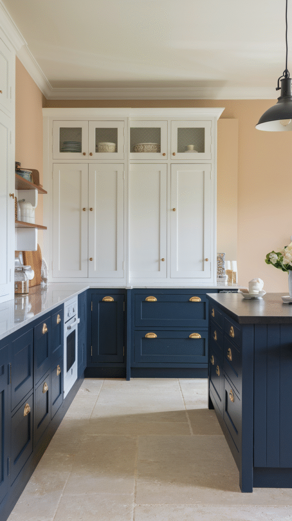 Two-tone cabinet painting bringing instant style to the kitchen