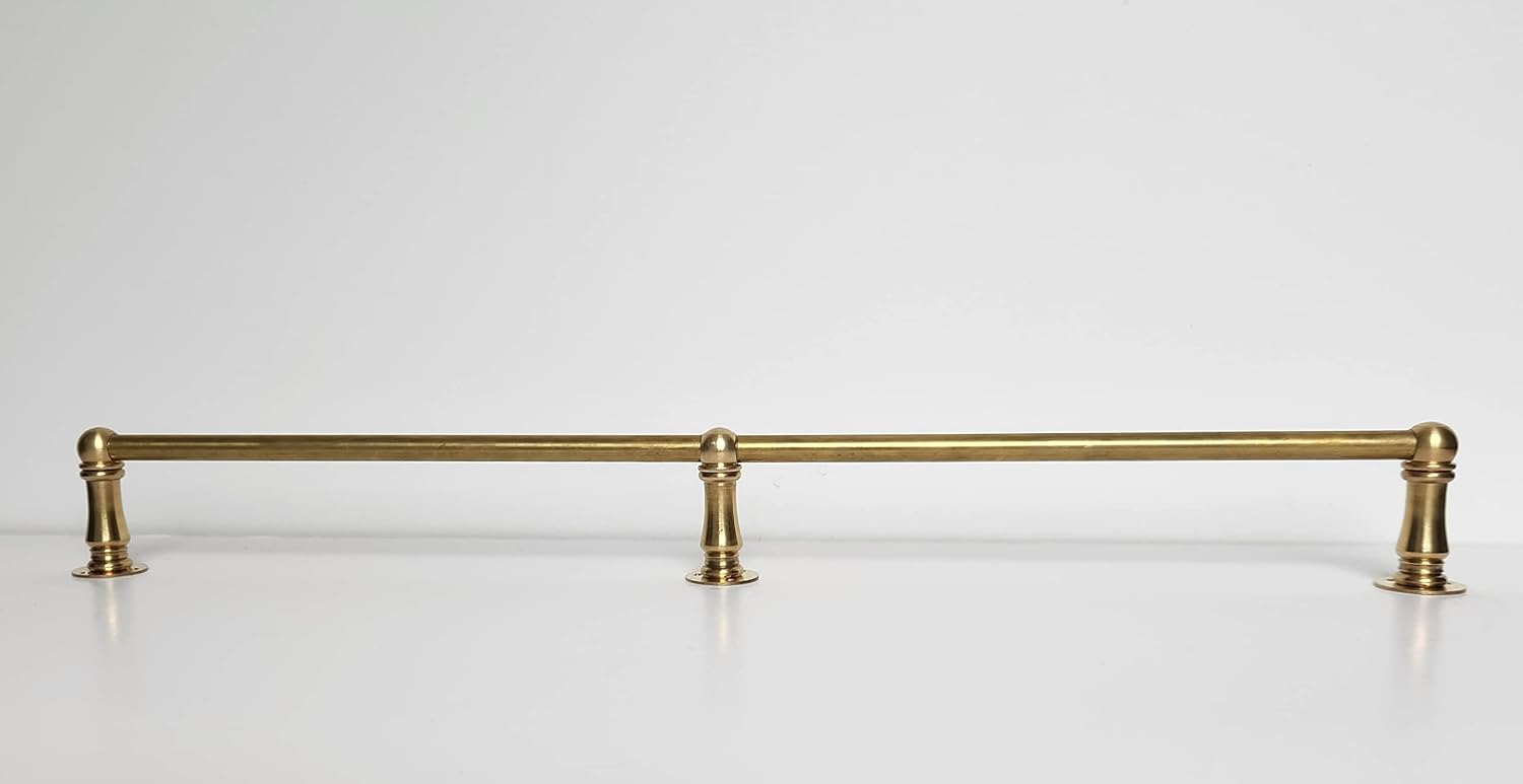 Brass Shelf Rail, Complete Installation Kit