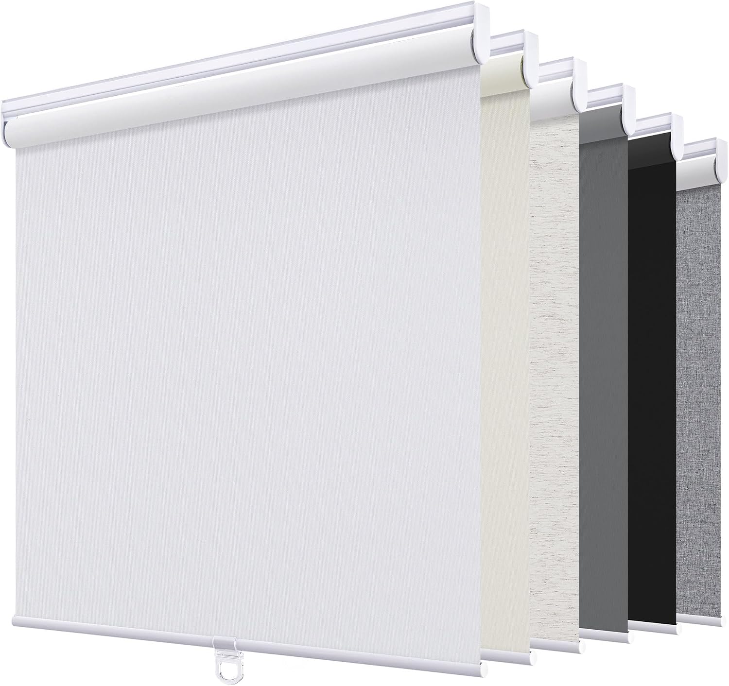 SUNOFF Blackout Cordless Roller Shades, 23 x 72 Inch, White