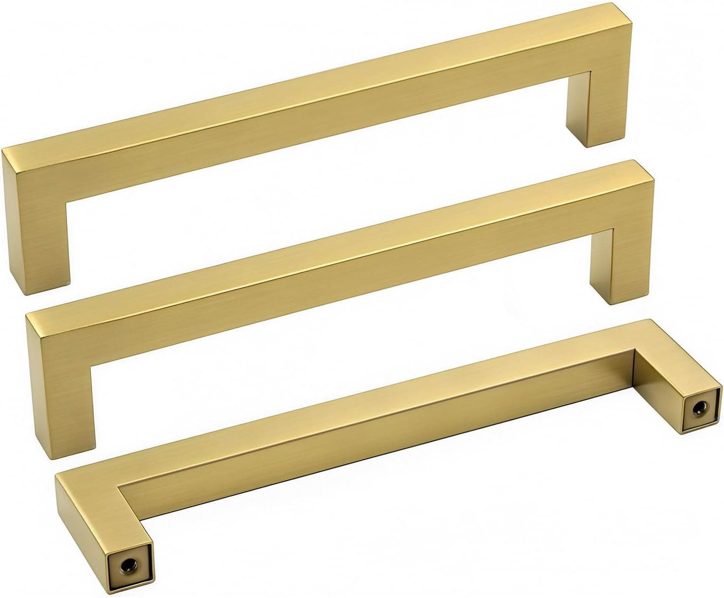Goldenwarm Brushed Gold Cabinet Handles, 25 Pack, 5 Inch
