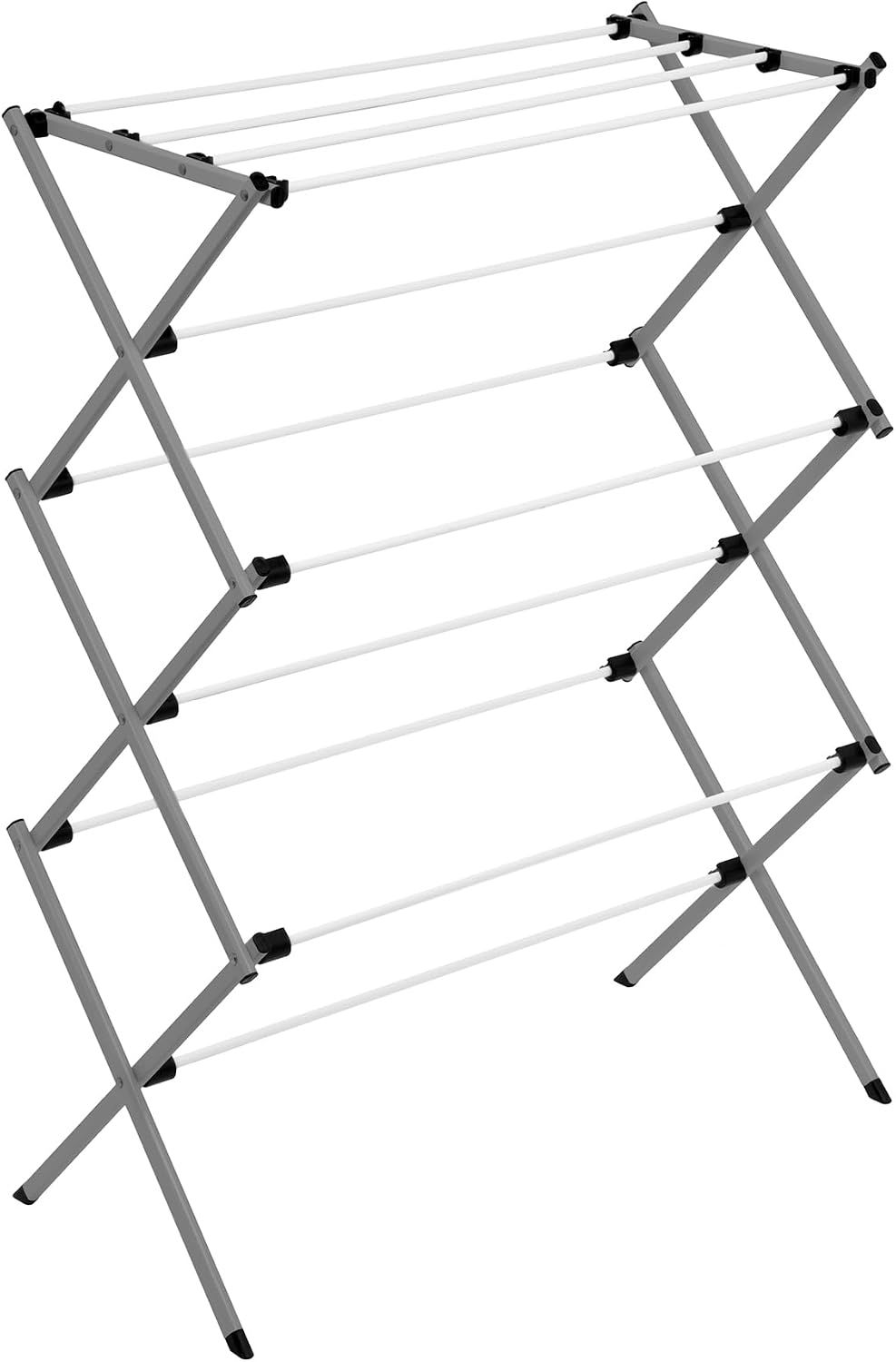 Honey-Can-Do 6-Tier Collapsible Steel Clothes Drying Rack, 24 Ft, White