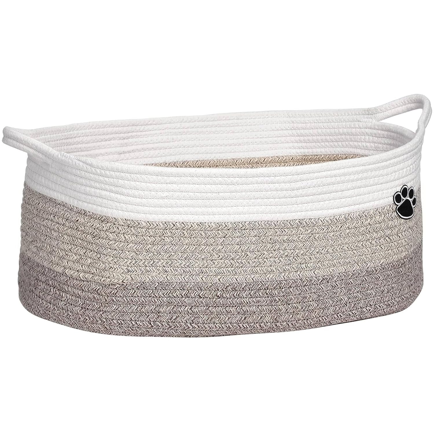 Optish Dog Toy Basket, 30L, Woven Rope Storage Bin for Dog and Cat Toys