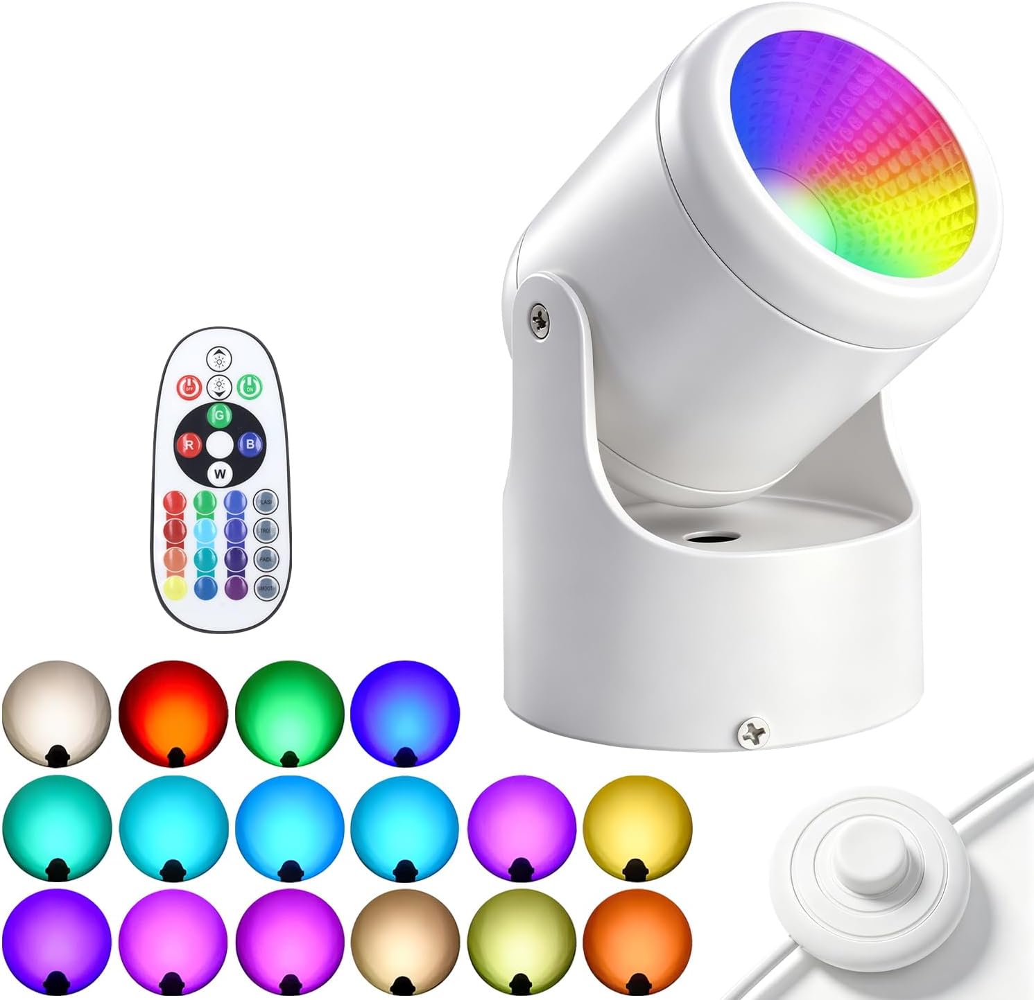 RGB Color Changing Uplight, Indoor Floor Can Light