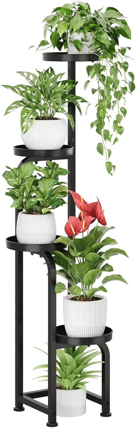 Bamworld 4-Tier Tall Corner Plant Stand, Indoor and Outdoor
