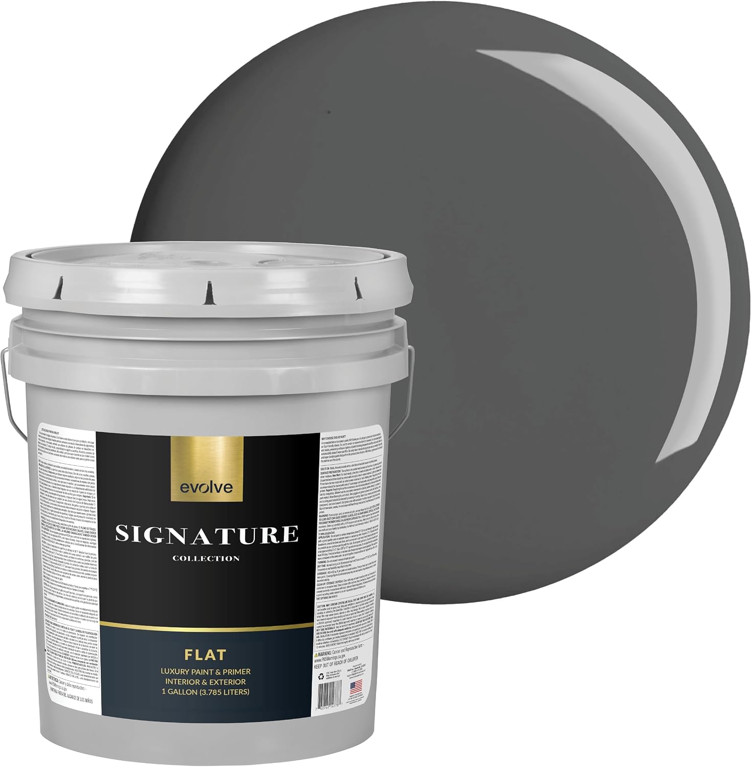 EVOLVE Signature Collection Interior Paint and Primer, Slate Gray, Flat